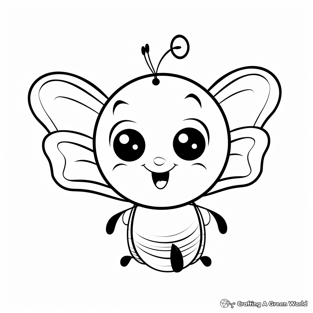Cute Little Butterfly Coloring Pages for Toddlers 1