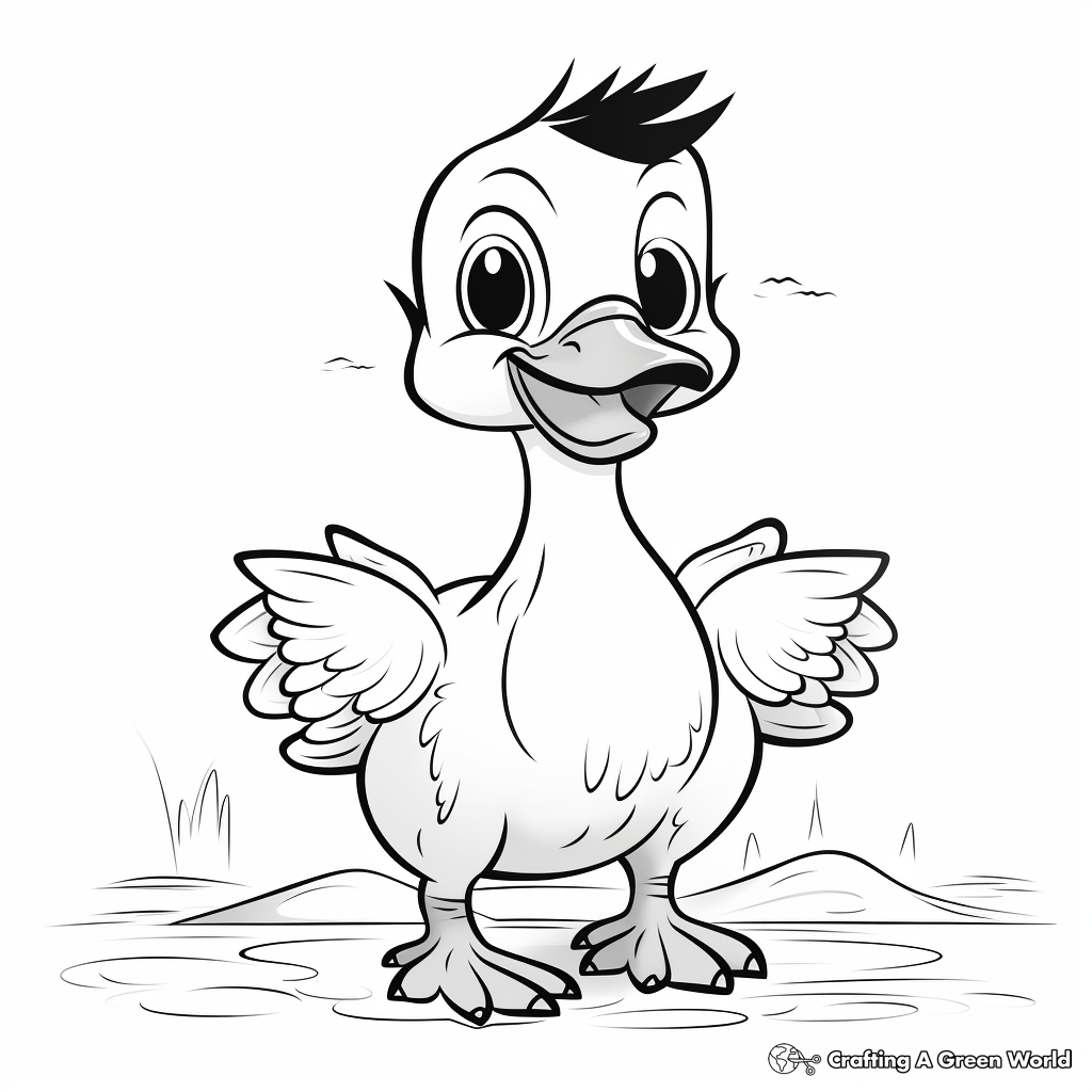 Cute Loon Chick Coloring Pages 2