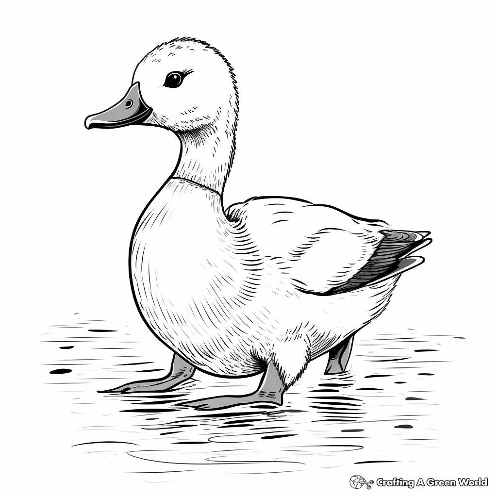 Cute Loon Chick Coloring Pages 4