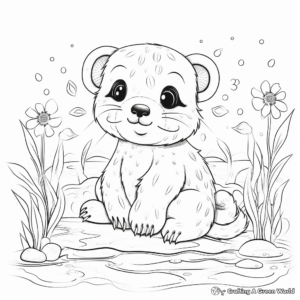 Cute Otter Coloring Pages 3