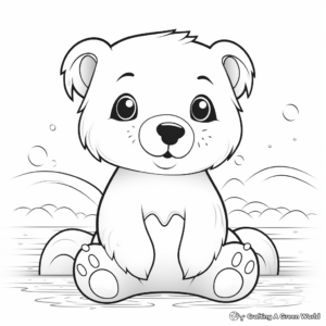 Cute Otter Coloring Pages 4