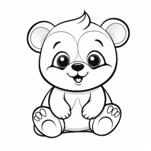Cute Panda Bear Coloring Pages For Kids 1
