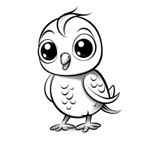 Cute Parakeet Coloring Pages for Bird Lovers 1