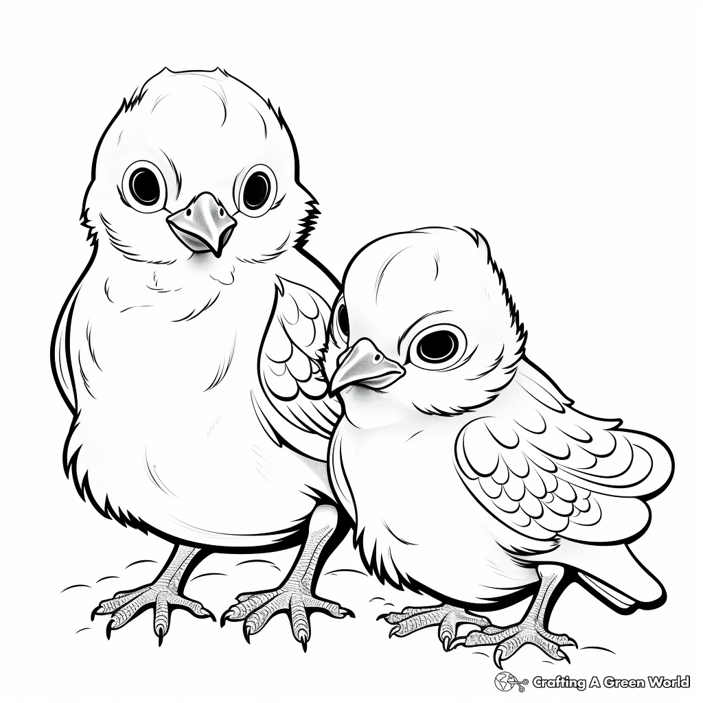 Cute Pigeons Coloring Pages for All Ages 3