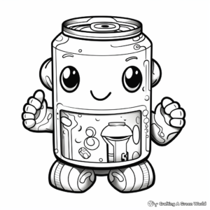 Cute Pop Can Coloring Pages for Children 2
