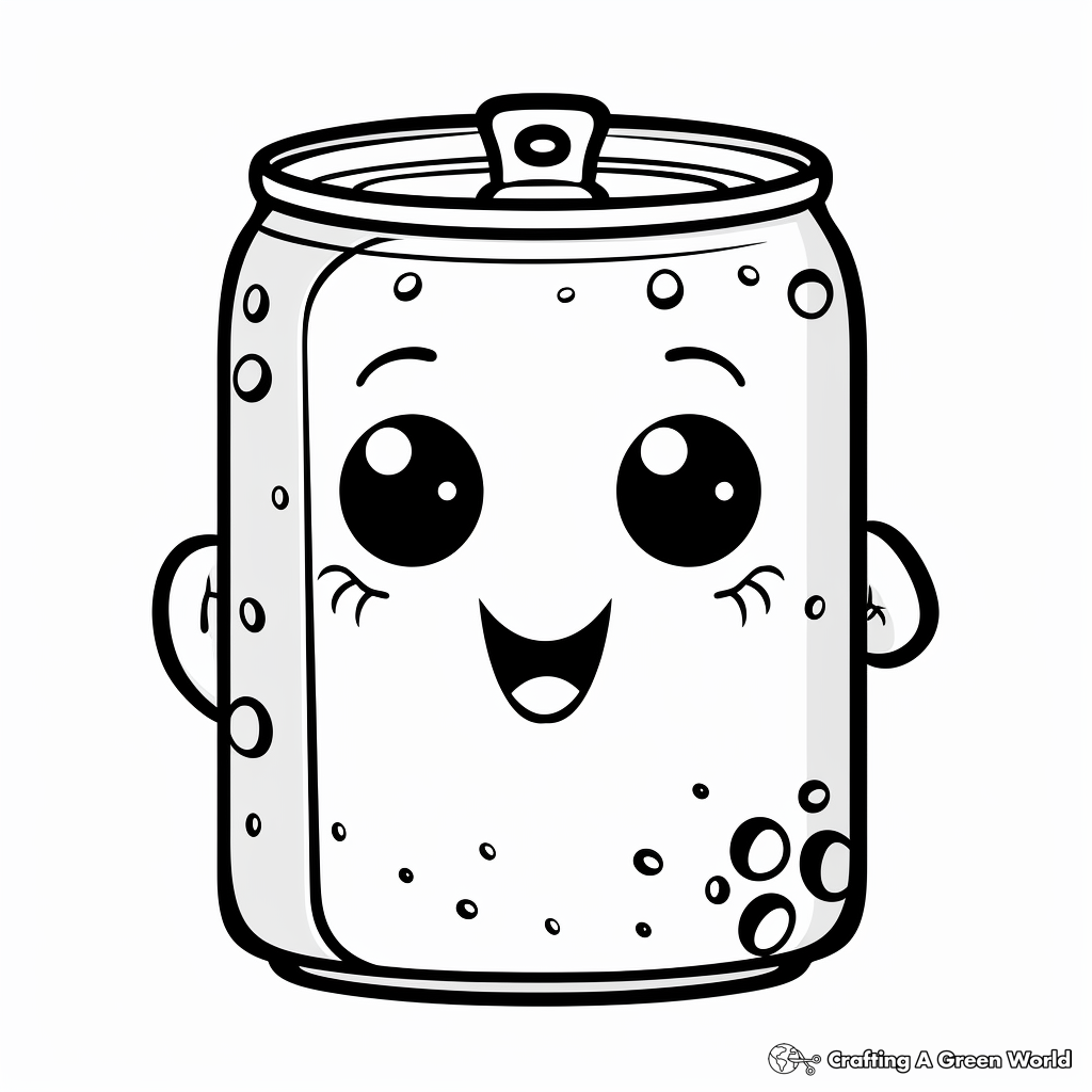 Cute Pop Can Coloring Pages for Children 3