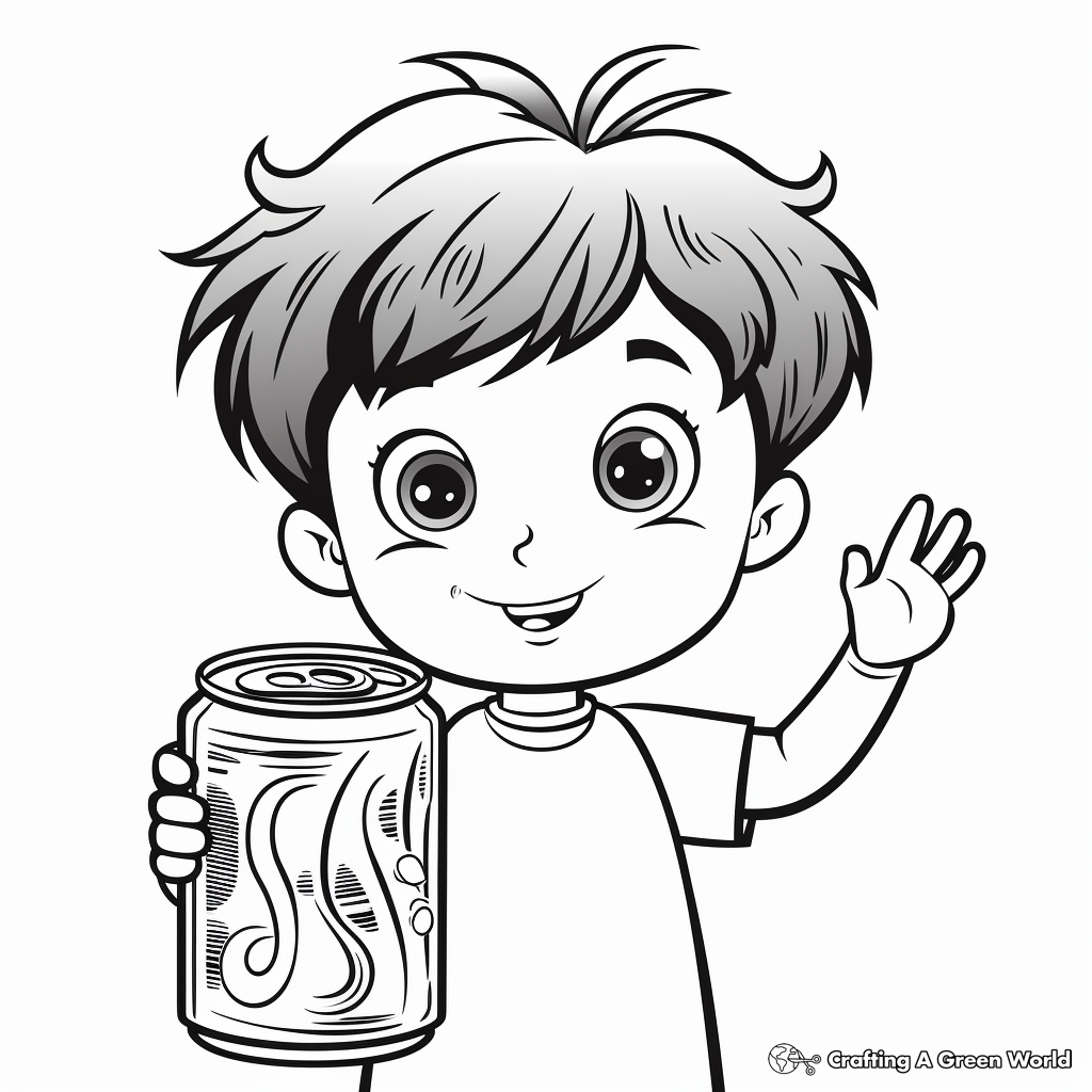 Cute Pop Can Coloring Pages for Children 4