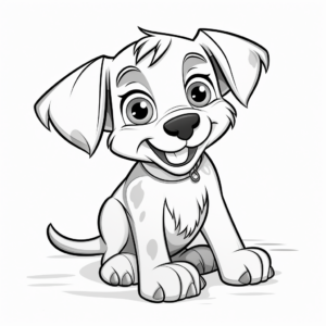 Cute Puppy Adoption Coloring Pages 2