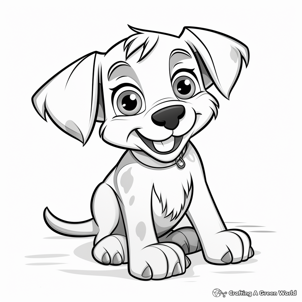 Cute Puppy Adoption Coloring Pages 2