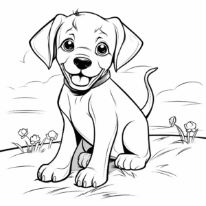 Cute Puppy Adoption Coloring Pages 4