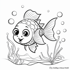 Cute Sea Animal Small Printable Coloring Pages 4