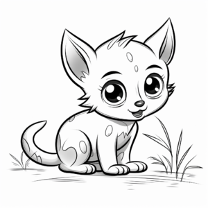 Cute Siamese Kitten Playing Coloring Pages 3