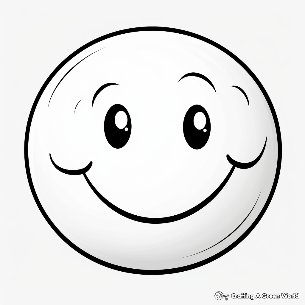 Cute Smiley Face Emoji Coloring Pages 2