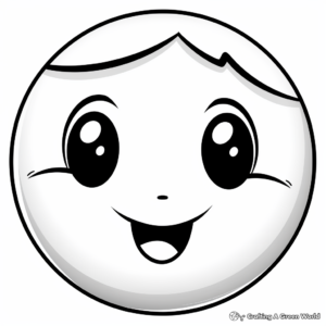 Cute Smiley Face Emoji Coloring Pages 3