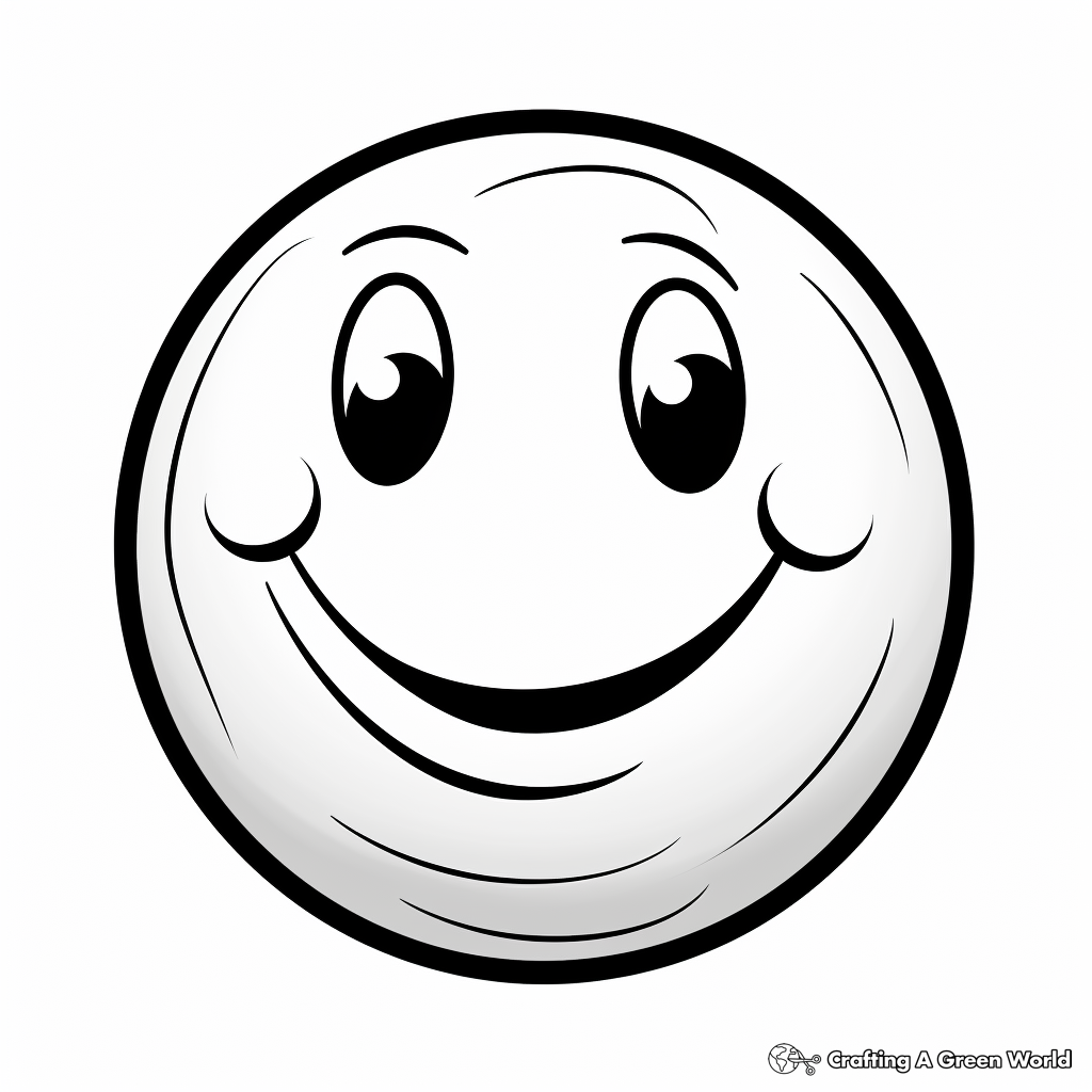 Cute Smiley Face Emoji Coloring Pages 4