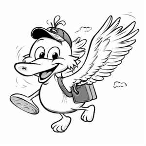 Cute Stork Delivery Coloring Pages 3