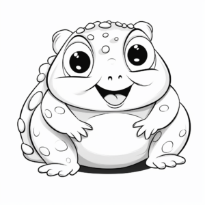 Cute Toad Coloring Pages for Kids 2