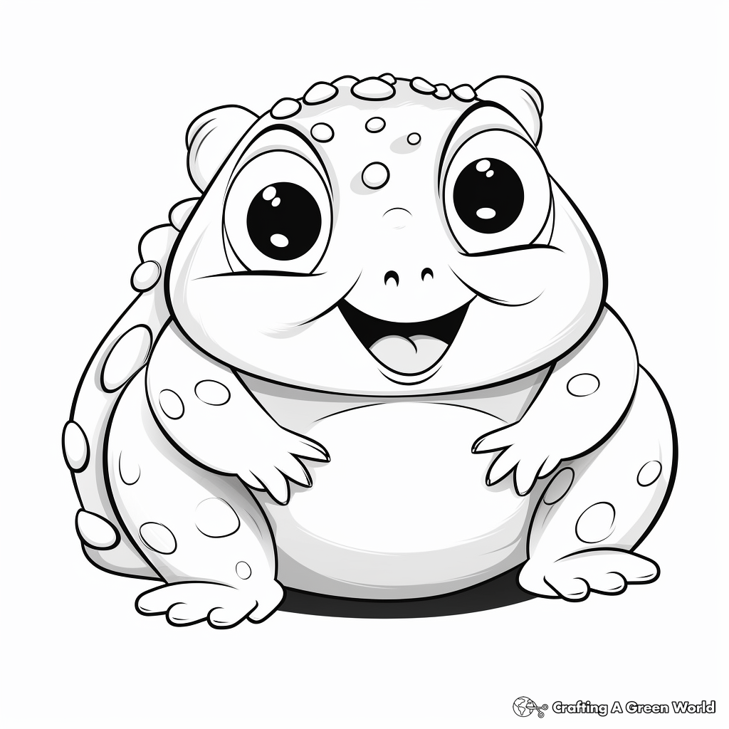 Cute Toad Coloring Pages for Kids 2