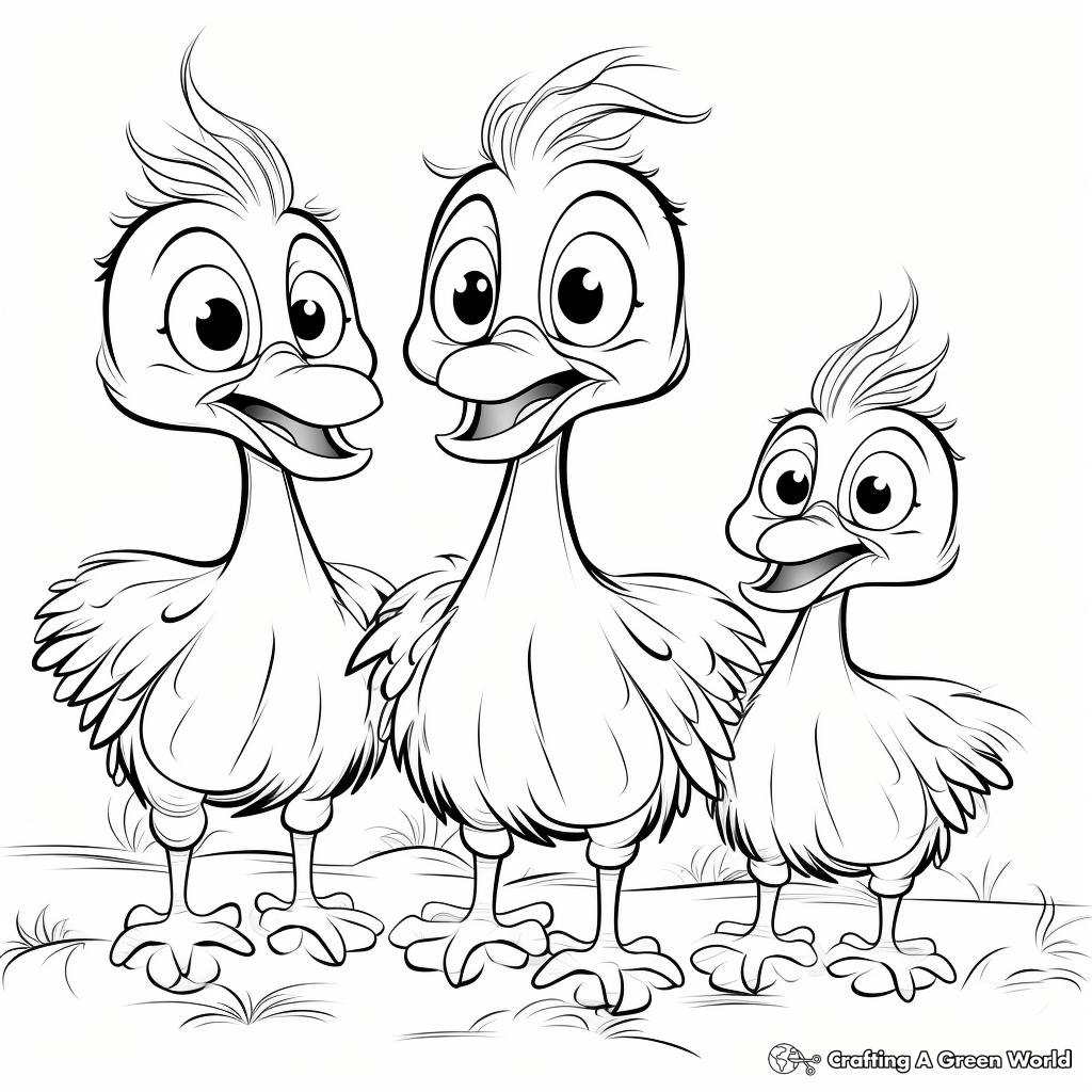 Cute Turkey Chicks Coloring Pages 2