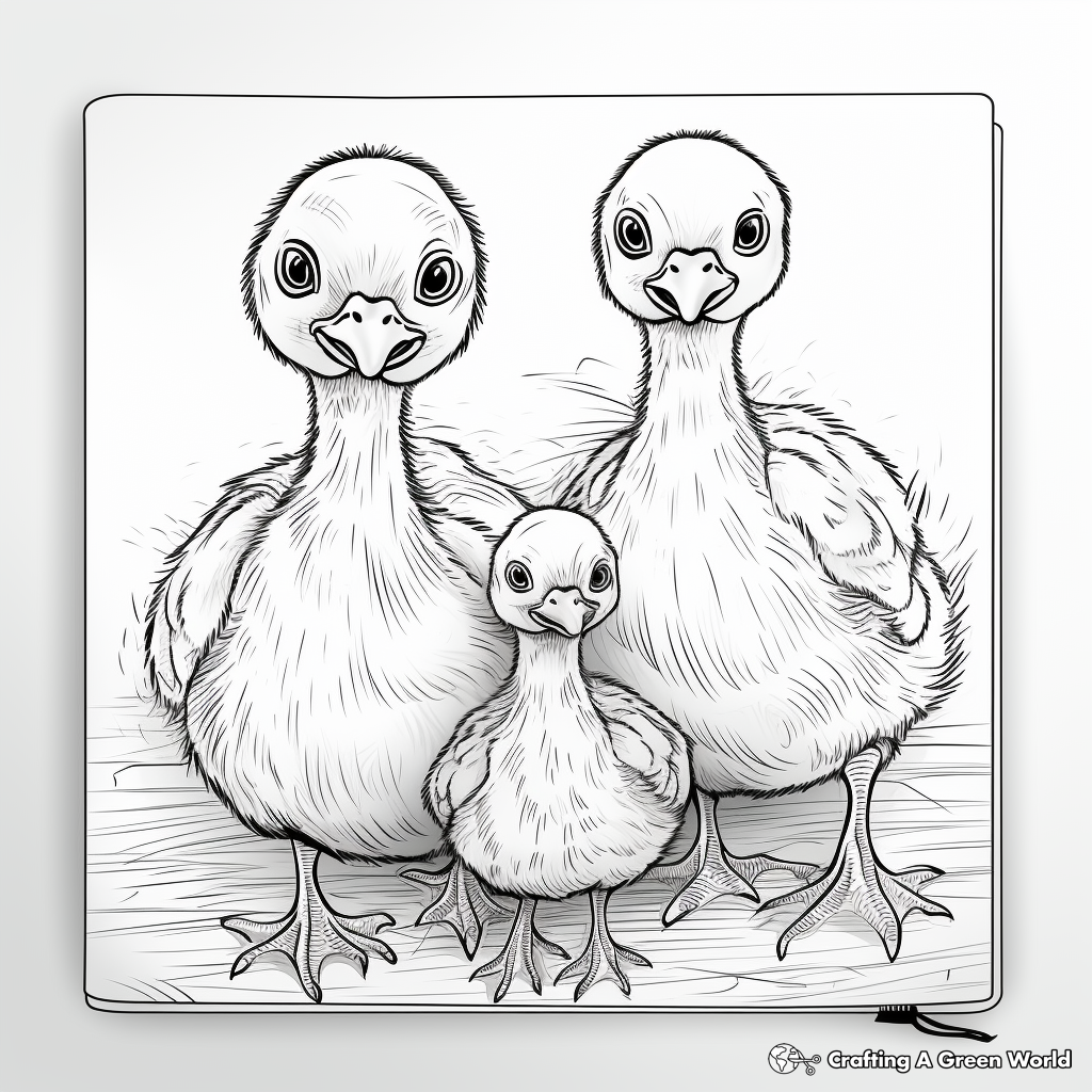 Cute Turkey Chicks Coloring Pages 3