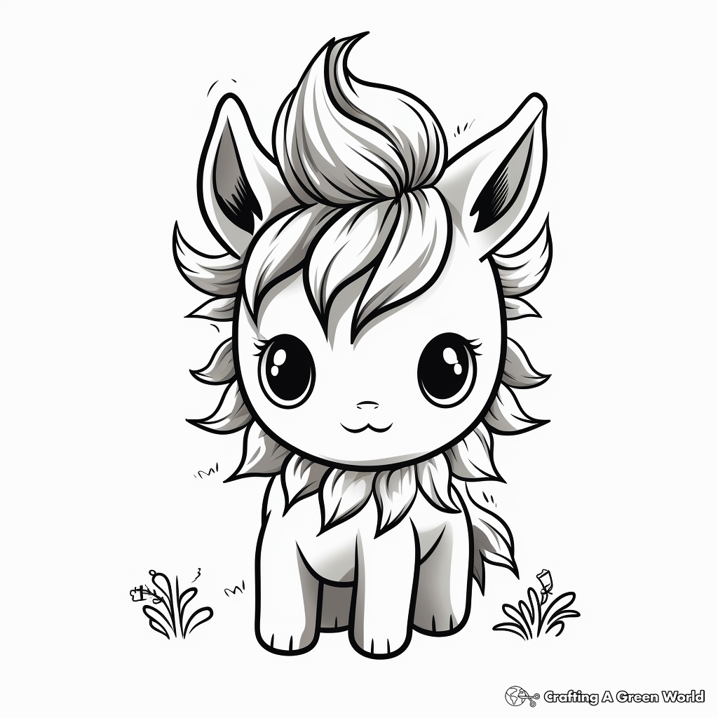 Cute Unicorn Coloring Pages 4