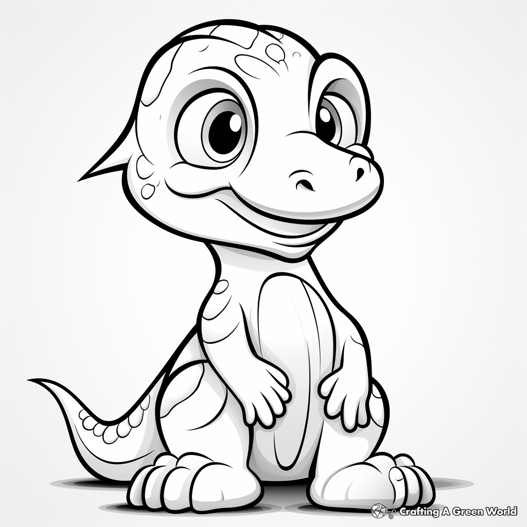 Cute Velociraptor Dinosaur Coloring Pages 2