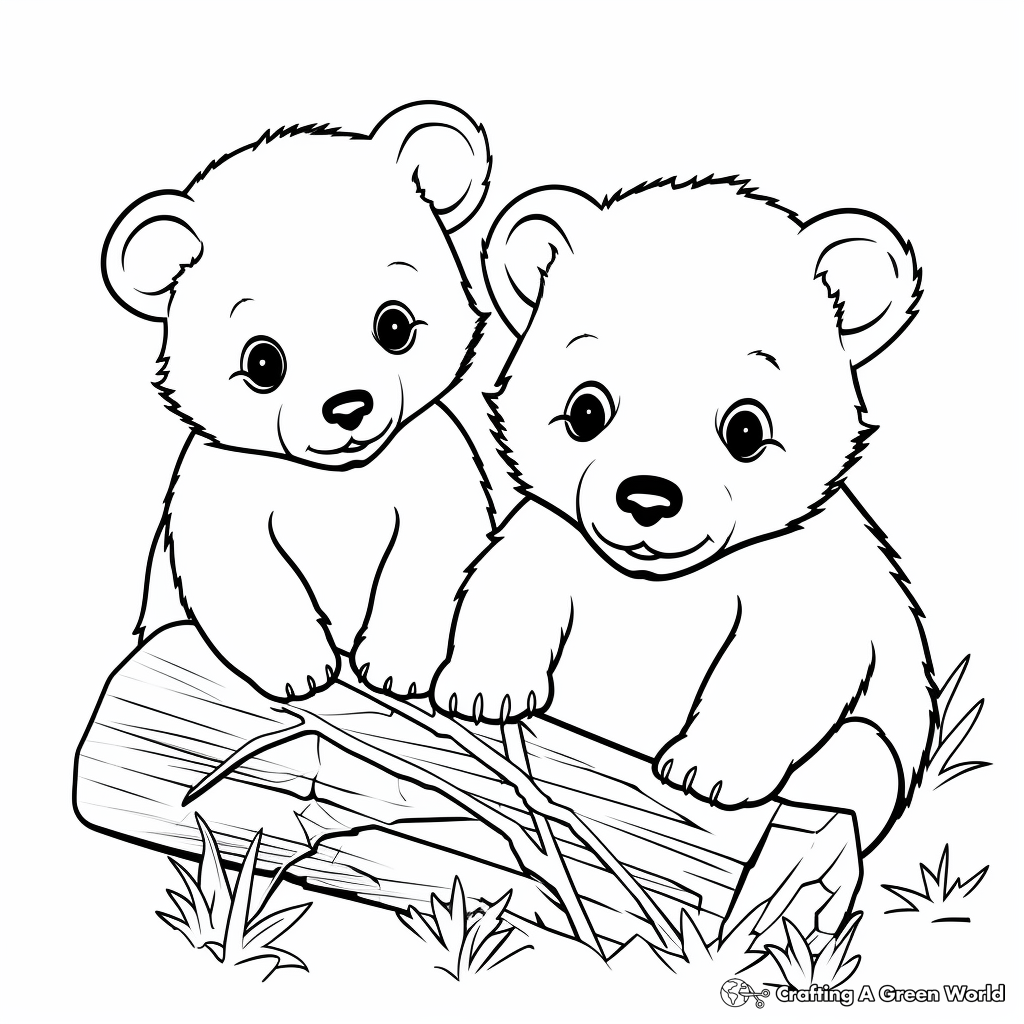 Cute Wombat Cubs Coloring Pages for Kids 2
