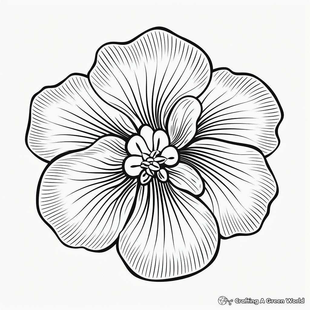 Dainty Pansy Flower Coloring Pages: Simple yet Intricate 3