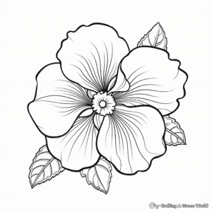 Dainty Pansy Flower Coloring Pages: Simple yet Intricate 4