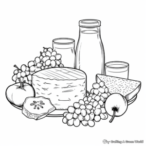 Dairy Products Coloring Pages for Kids 1