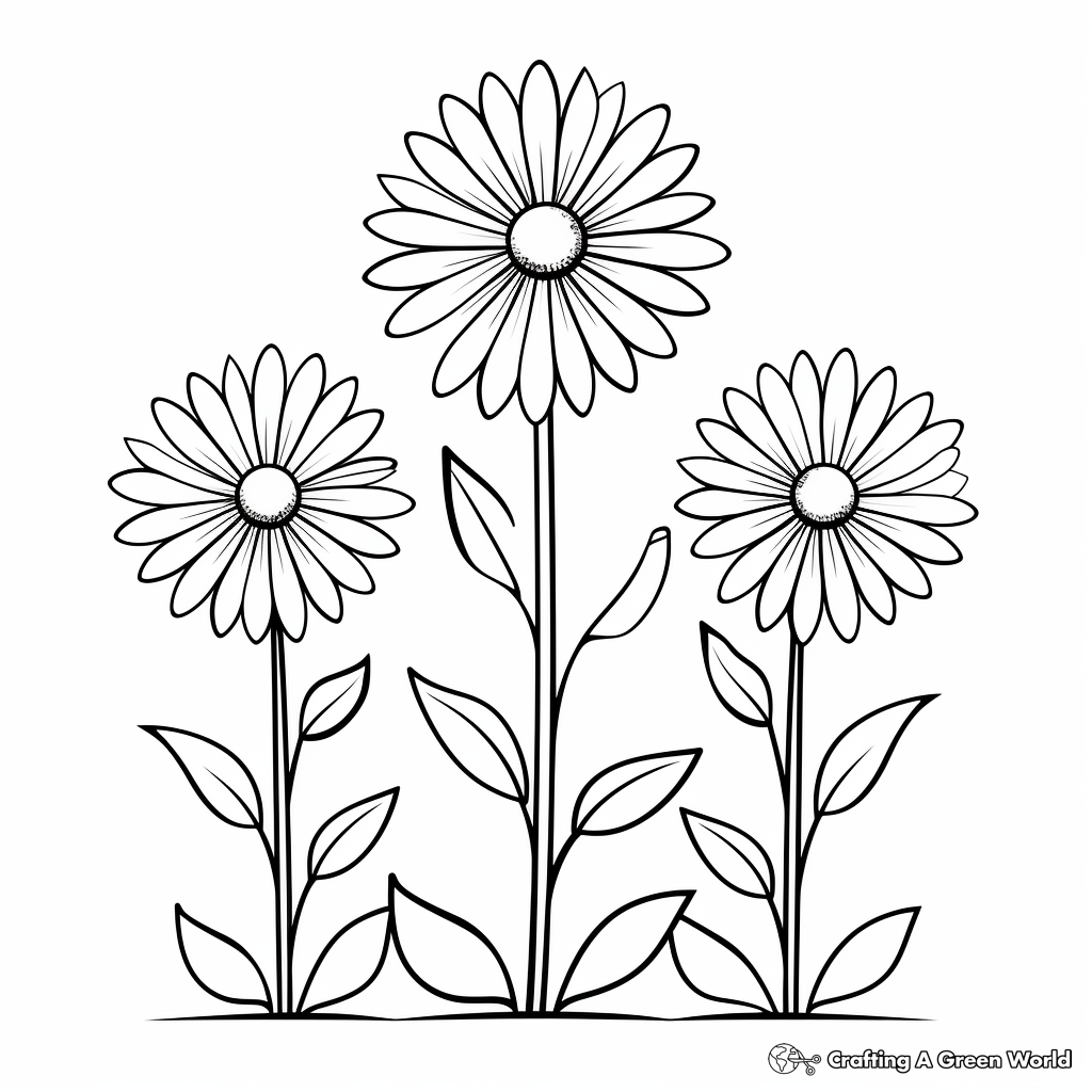 Daisy Blossom Life Cycle Coloring Pages 2