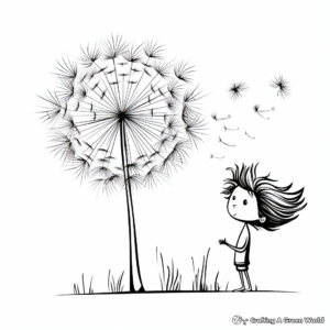 Dandelion in Wind Coloring Pages 3