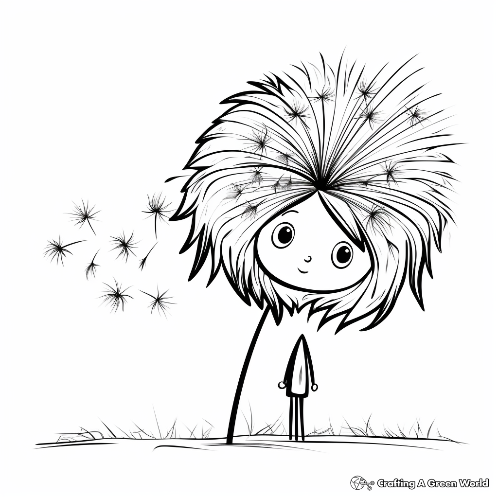 Dandelion in Wind Coloring Pages 4