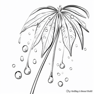 Dandelion with Dew Drops Coloring Pages 4
