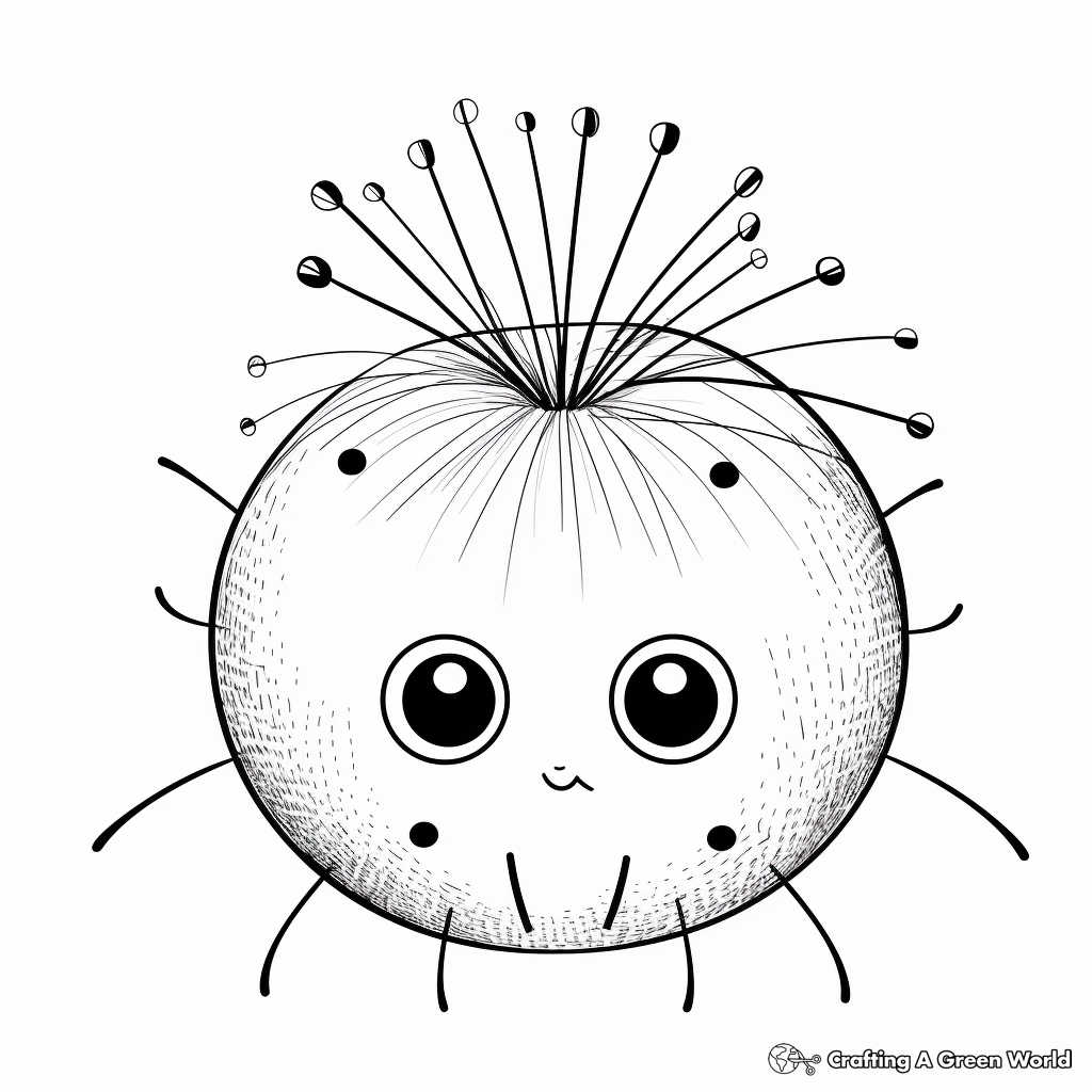 Dandelion with Ladybug Coloring Pages 1