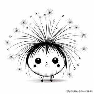 Dandelion with Ladybug Coloring Pages 2