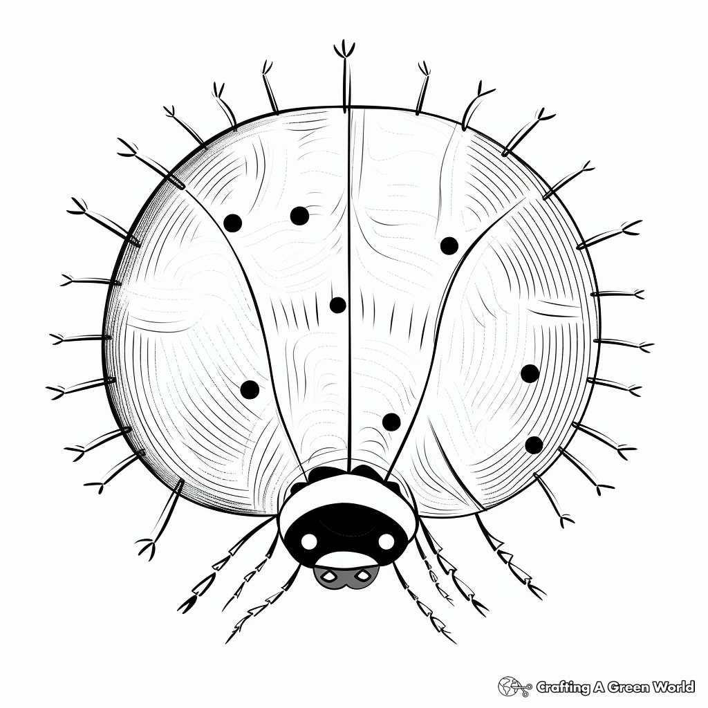 Dandelion with Ladybug Coloring Pages 4