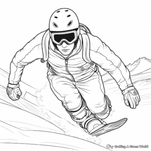 Daring Skiing Sports Coloring Pages 3