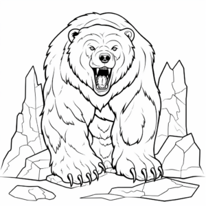 Dark Cave Bear Coloring Pages 2