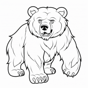 Dark Cave Bear Coloring Pages 3