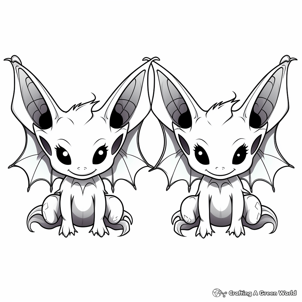 Day and Night Bat Wings Coloring Pages 1
