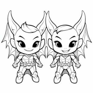 Day and Night Bat Wings Coloring Pages 3