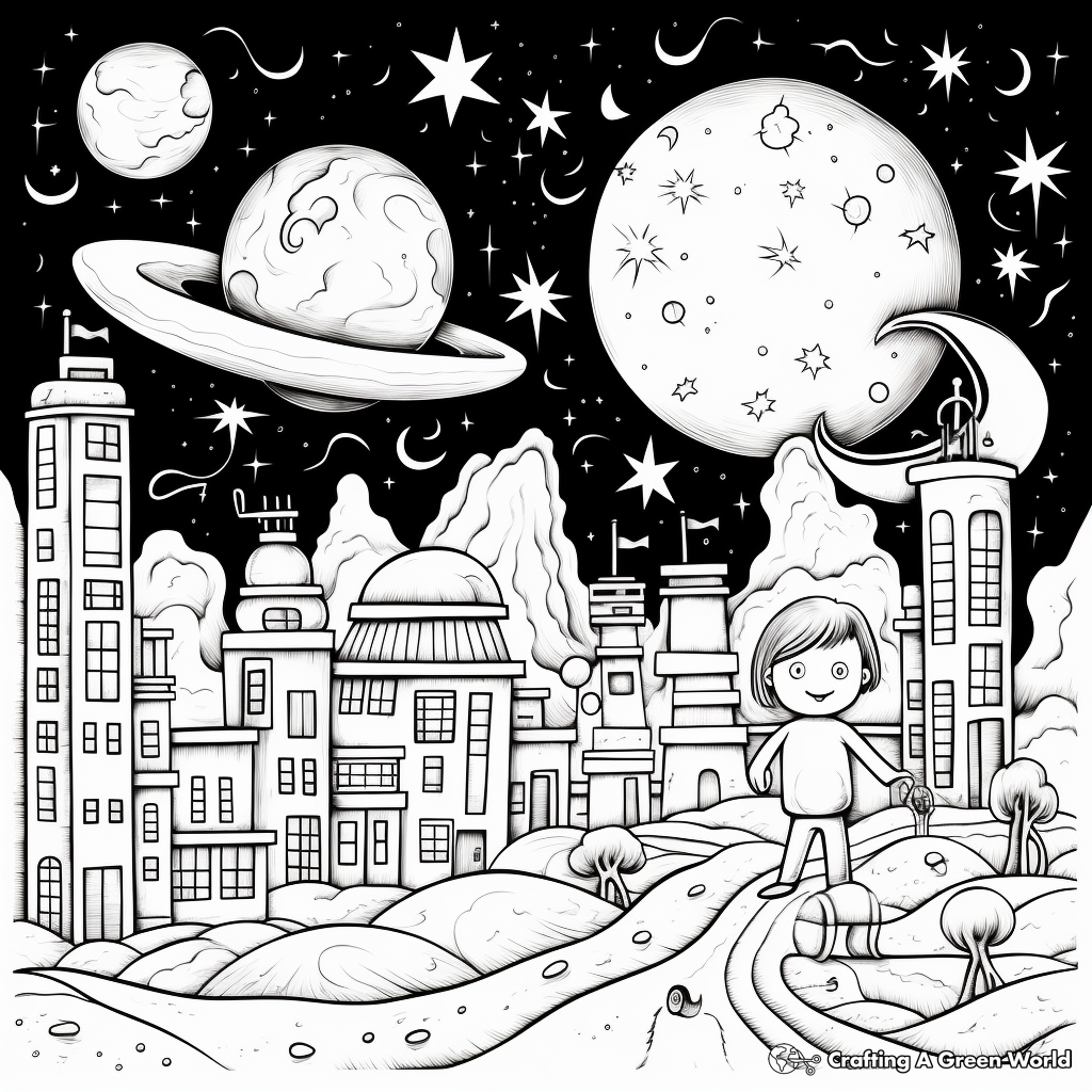 Day and Night Creation Coloring Pages for Kids 4