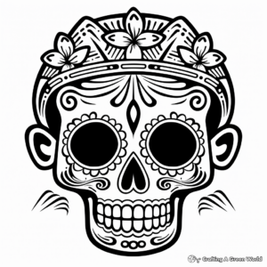 Day of The Dead Skull Coloring Pages for Artists 2