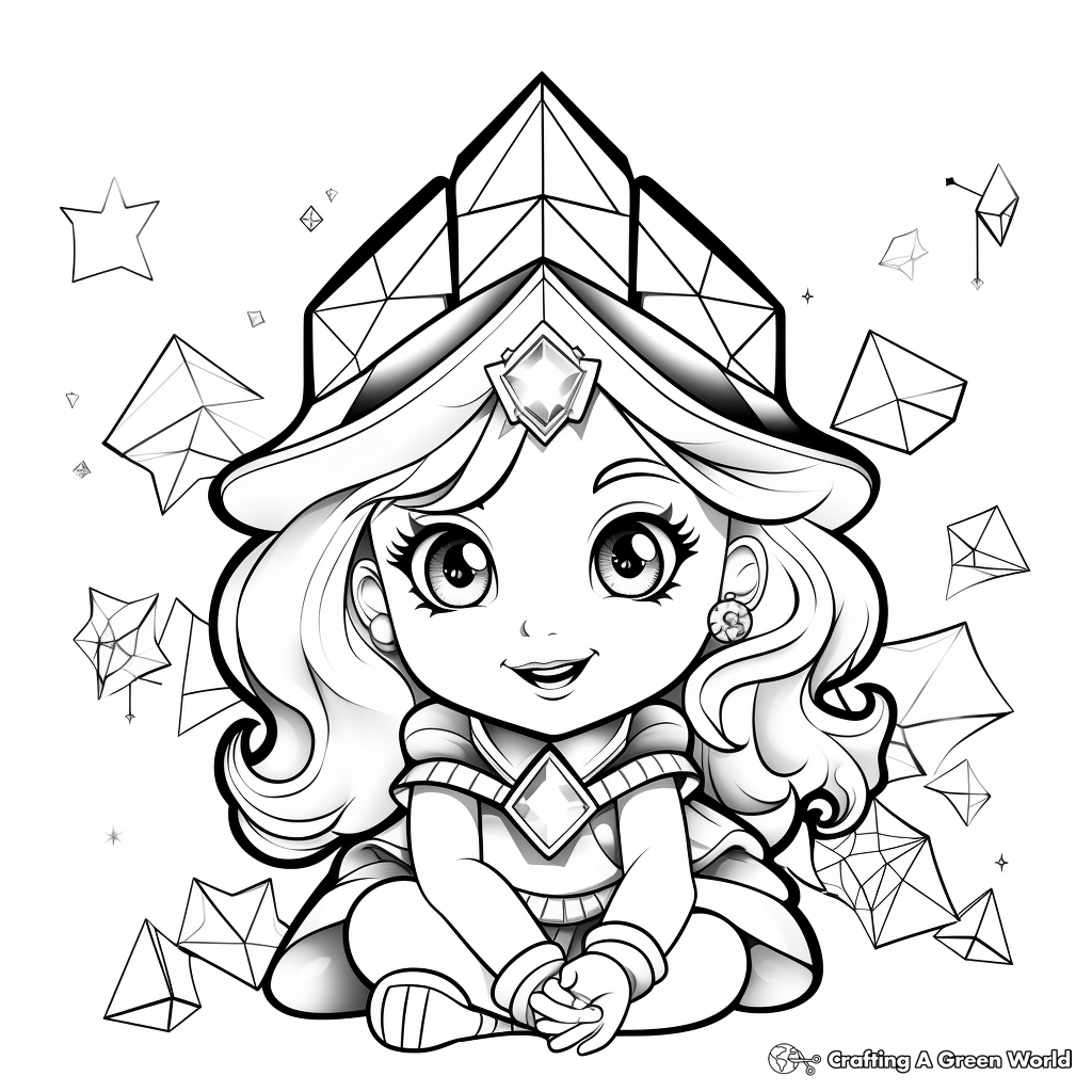 Dazzling Diamond Coloring Pages 1