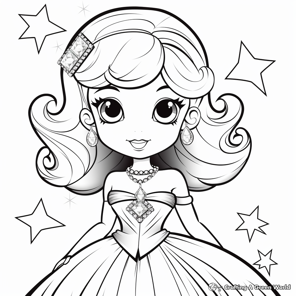 Dazzling Diamond Coloring Pages 2