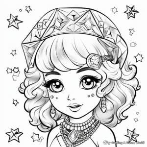 Dazzling Diamond Coloring Pages 3