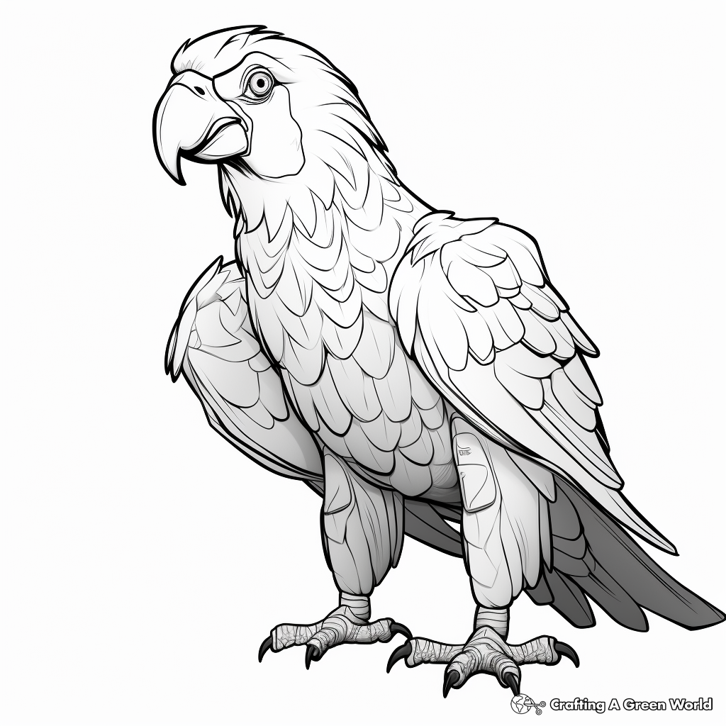 Dazzling Scarlet Macaw Coloring Sheets 3