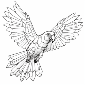 Dazzling Scarlet Macaw Coloring Sheets 4