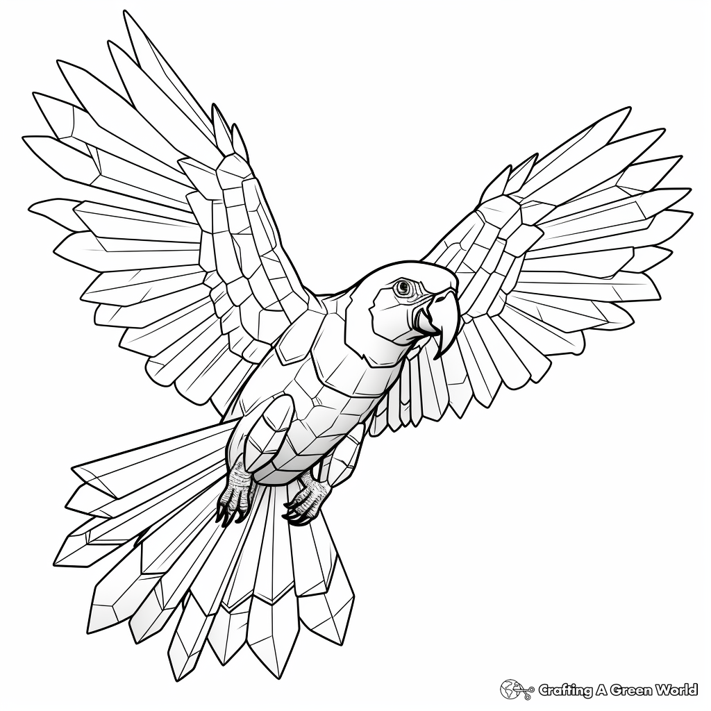 Dazzling Scarlet Macaw Coloring Sheets 4